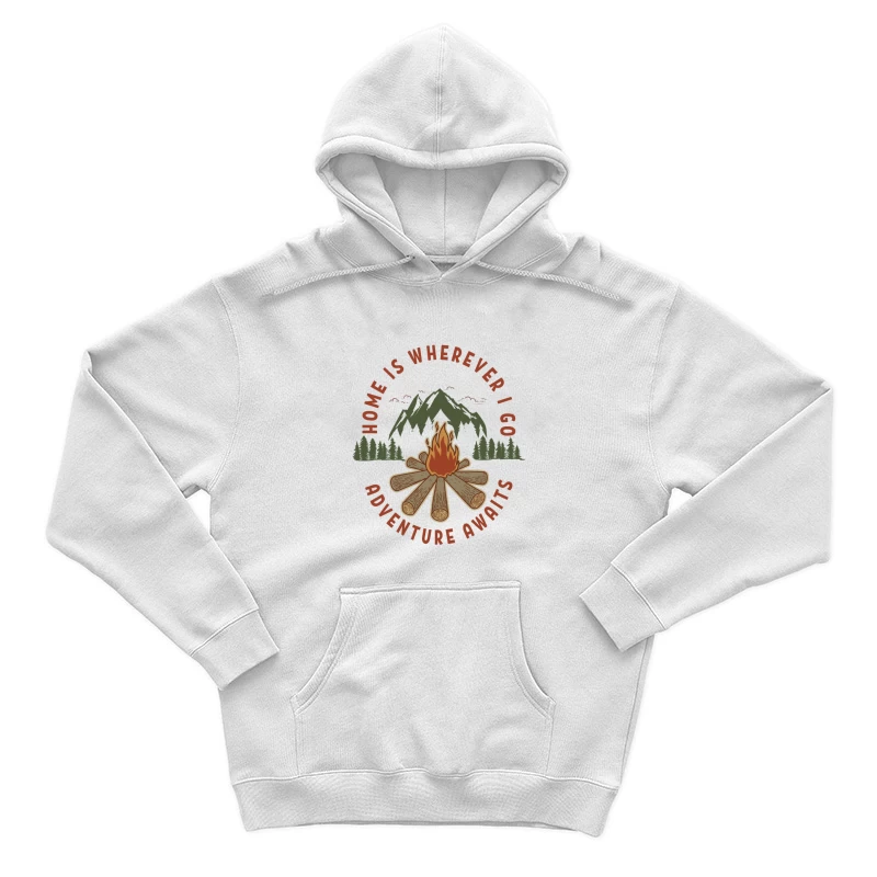 Abenteuer erwartet Lagerfeuer Herren Pullover Hoodie