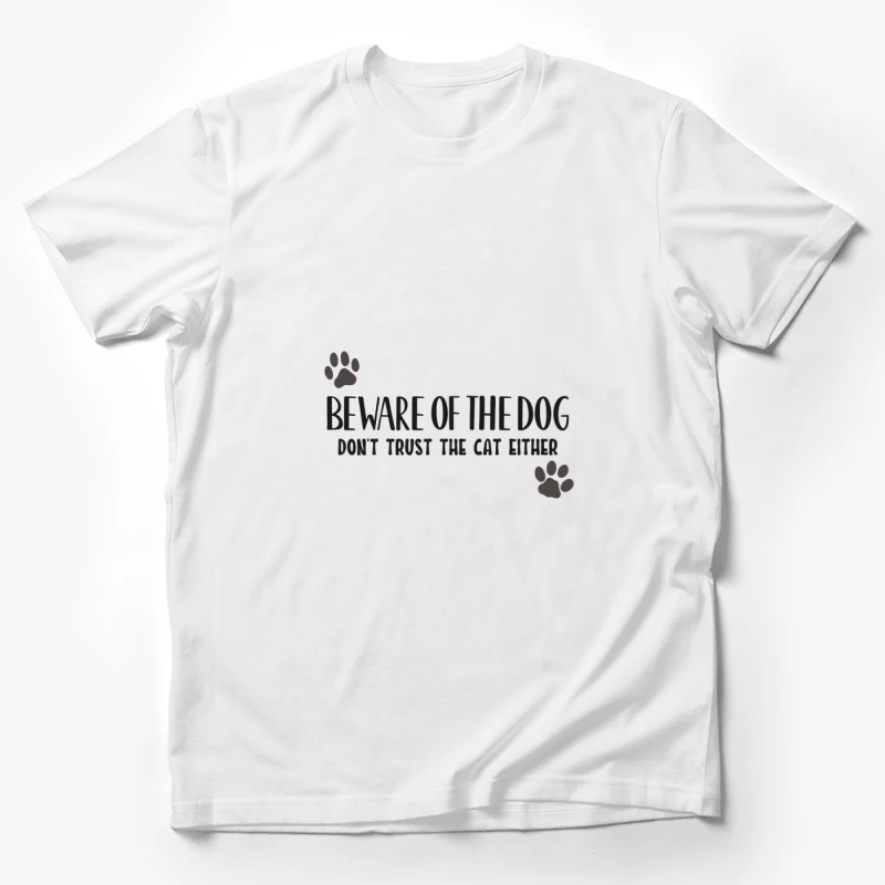 Panneau humoristique sur la méfiance envers les animaux Homme T-Shirt