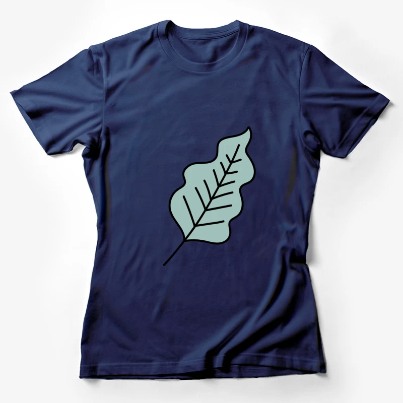 Feuille abstraite avec motif linéaire Femme T-Shirt