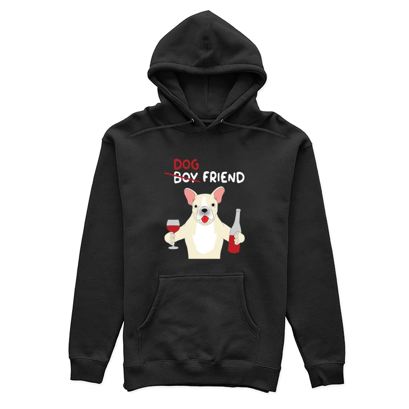 Chien avec vin et amitié Femme Sweat à capuche