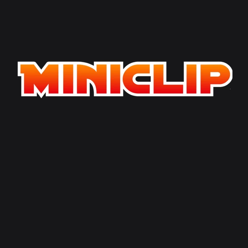 Miniclip Gaming Company Logo in Orange and Red Gradient Typography Male Pullover Hoodie