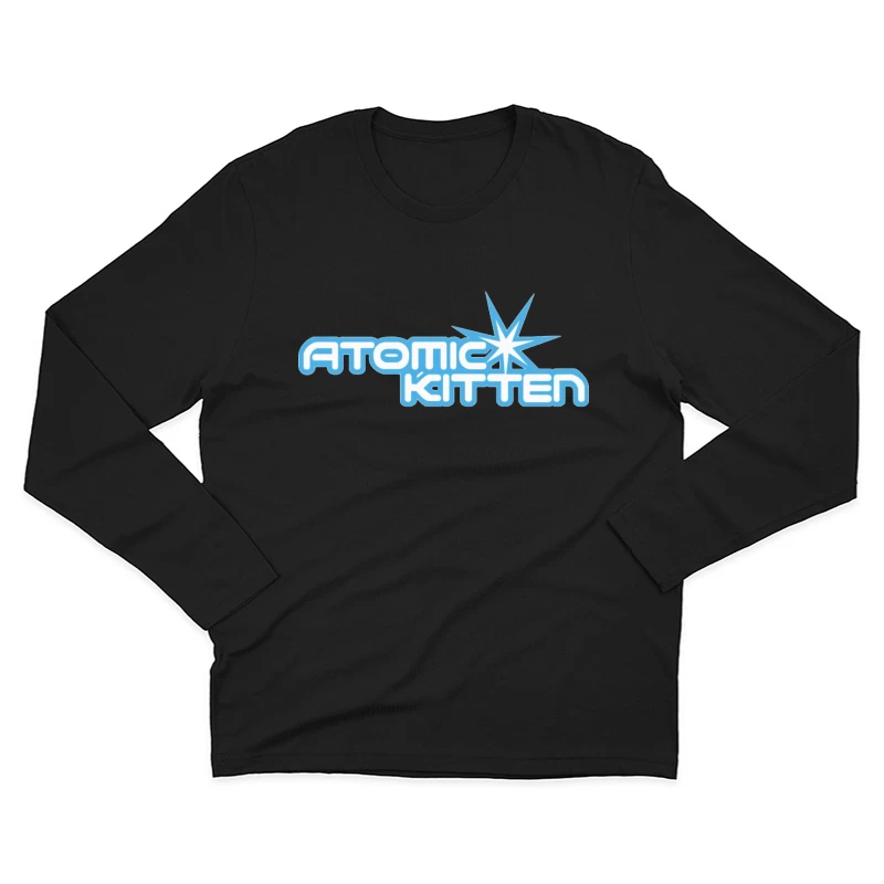 Atomic Kitten Blue Retro Logo Design Male Long Sleeve T-Shirt