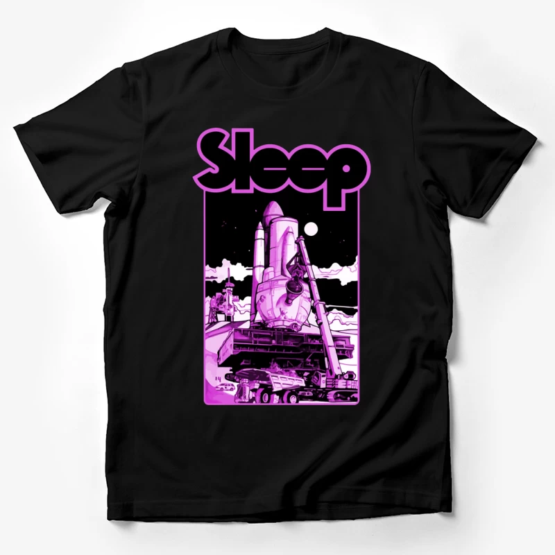 Sleep Band's Purple Rocket Industrial Space Art Male T-Shirt