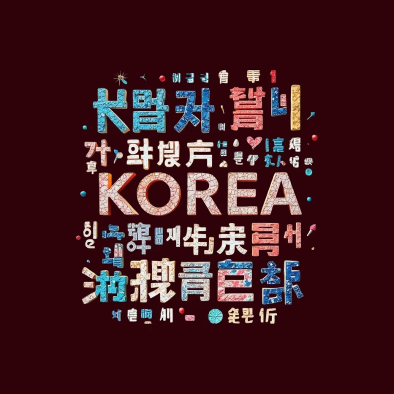 Artistic Korean Typography and Cultural Design Pin