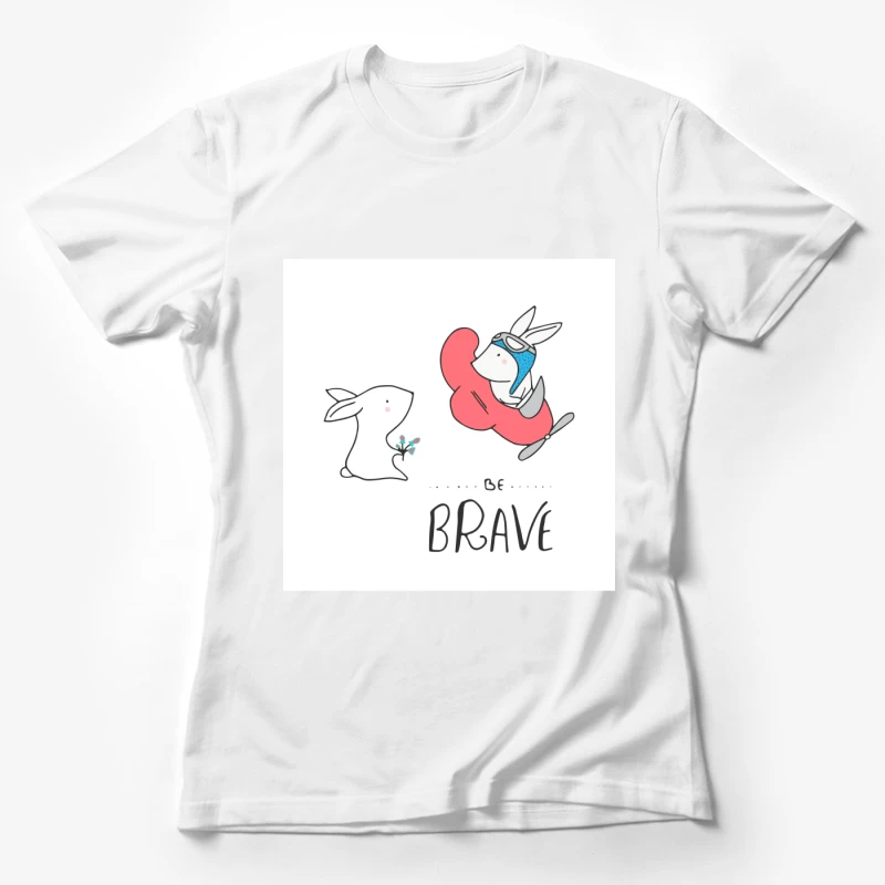 Lapin courageux et aventureux Femme T-Shirt