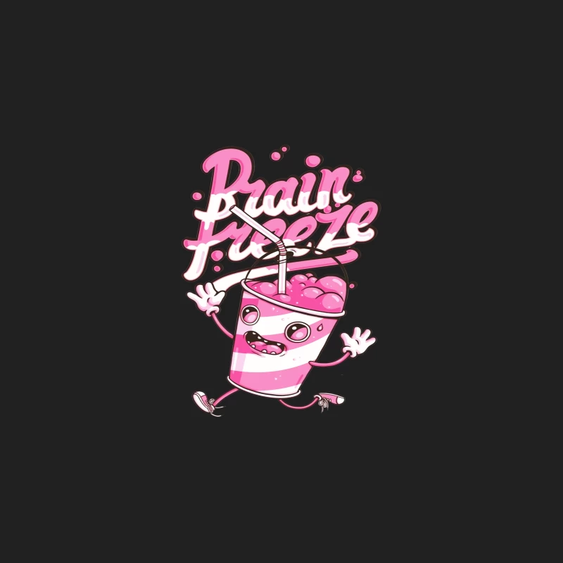 Fun Cute Cartoon Drink with Brain Freeze Bucket Hat