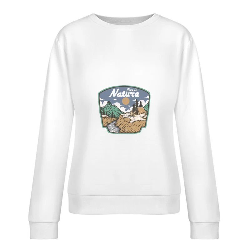 Leben in der Natur: Camping und Abenteuer Damen Pullover Sweatshirt