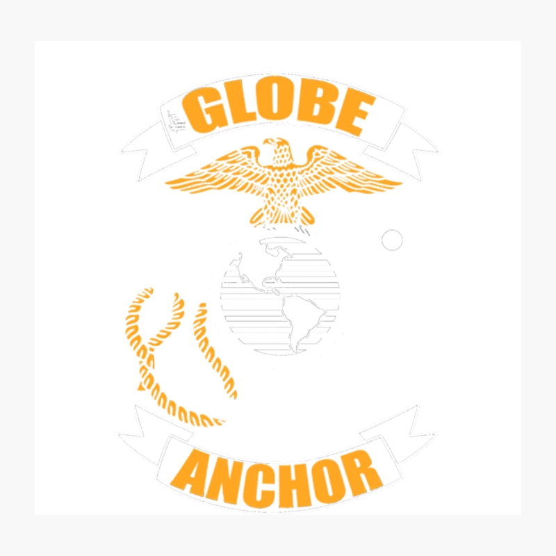 Globe and Anchor: Marine Corps Emblem Throw Pillow