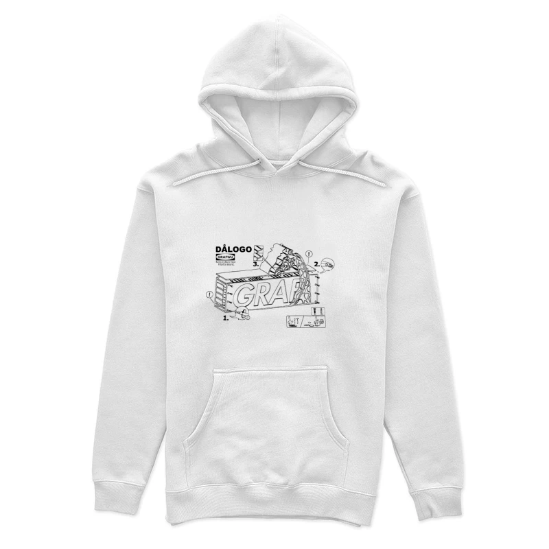 Graffiti Dialog mit Illustrationen Damen Pullover Hoodie