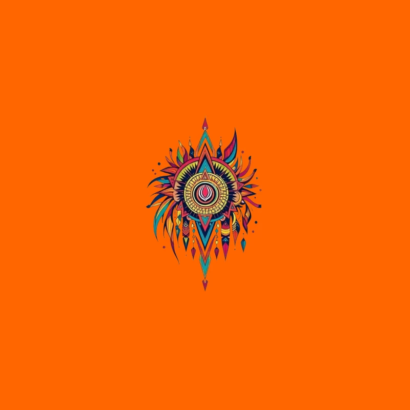 Vibrant Tribal Mandala Art Desk Mat
