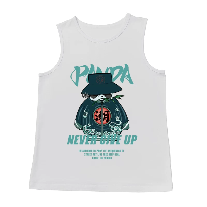 Panda Motivationsdesign mit Hut Herren Tanktops
