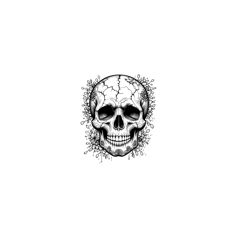 Decorative Skull Illustration Coffee Mug