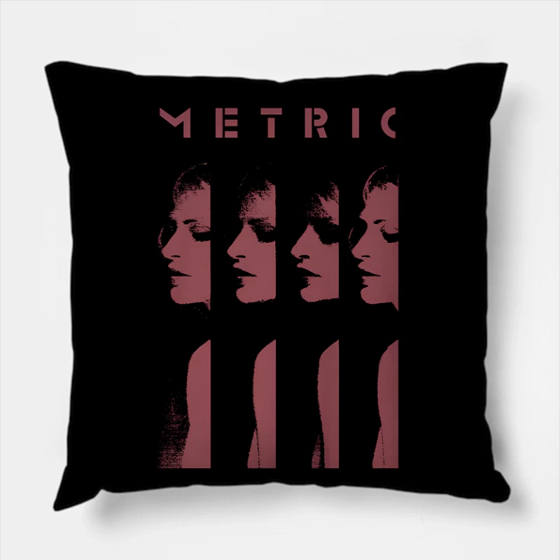 Metric Sliced Red Throw Pillow