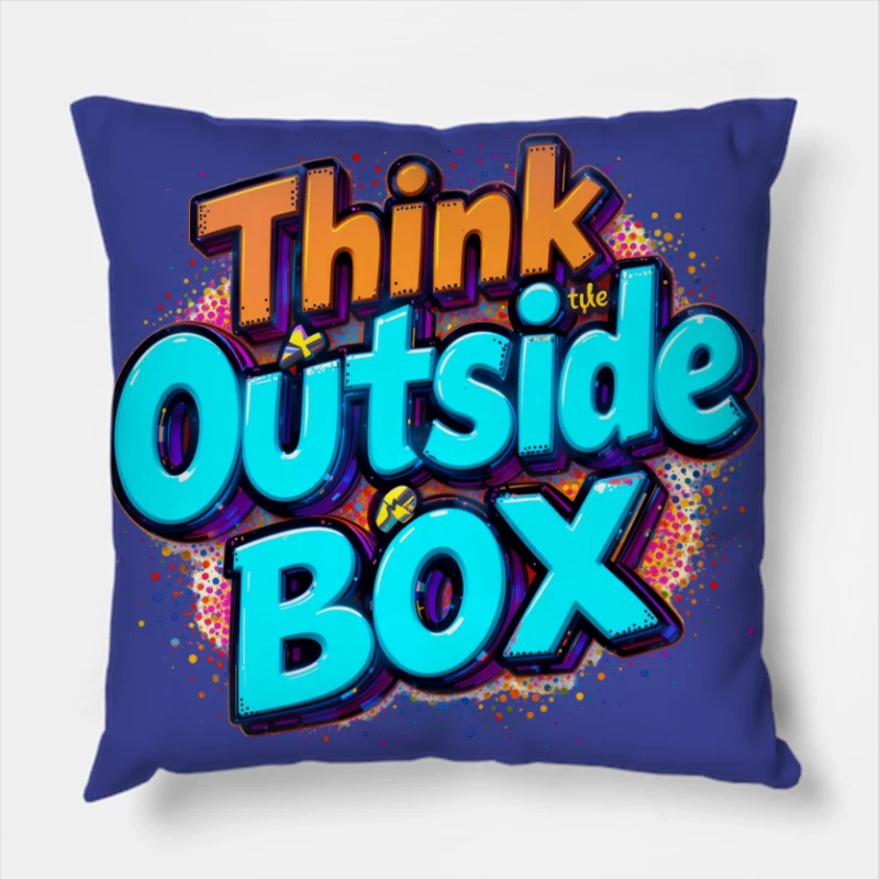 Think Outside the Box: A Creative and Inspirational Design Throw Pillow
