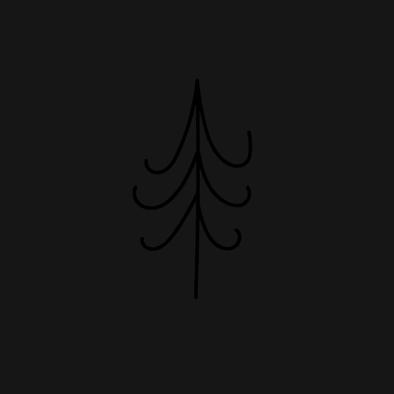 Design minimaliste d'un arbre Homme Manches Longues T-Shirt