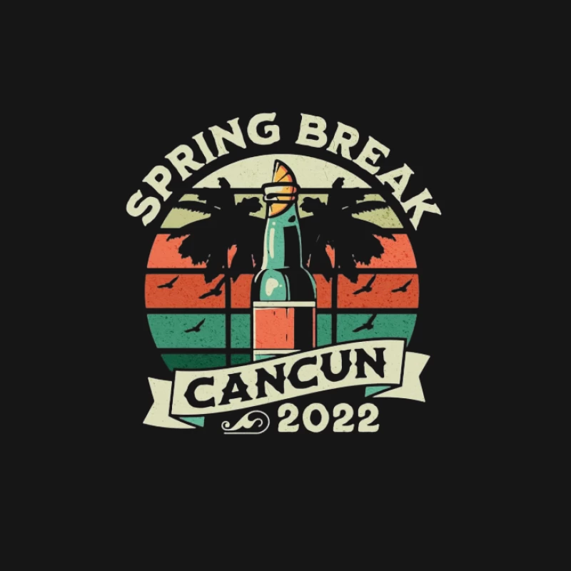 Frühlingsferien Cancun 2022 Design Herren Langarm T-Shirt