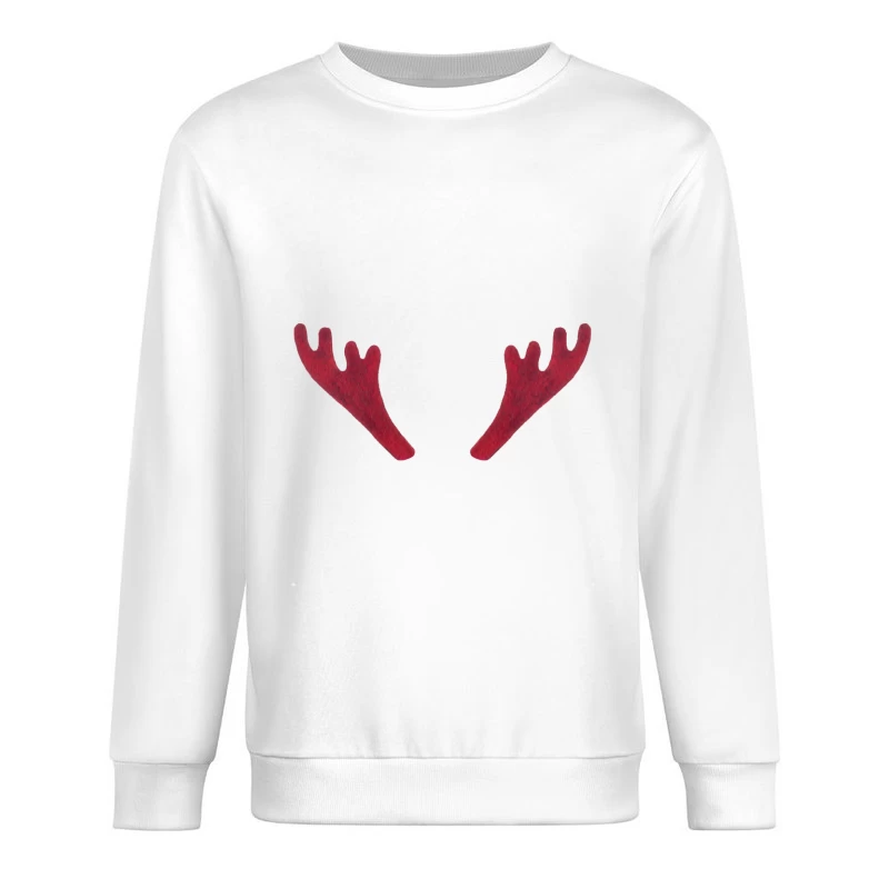 Cornes de Renne en Feutre Rouge Homme Sweat-shirt à enfiler