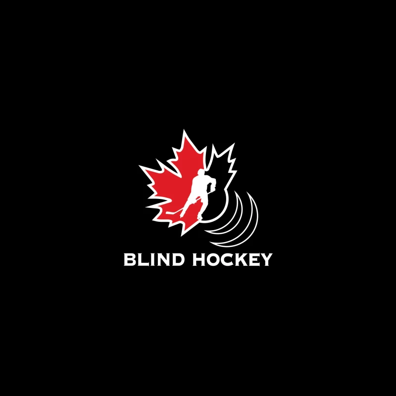 Canadian Blind Hockey Sports Logo Design iPhone Case