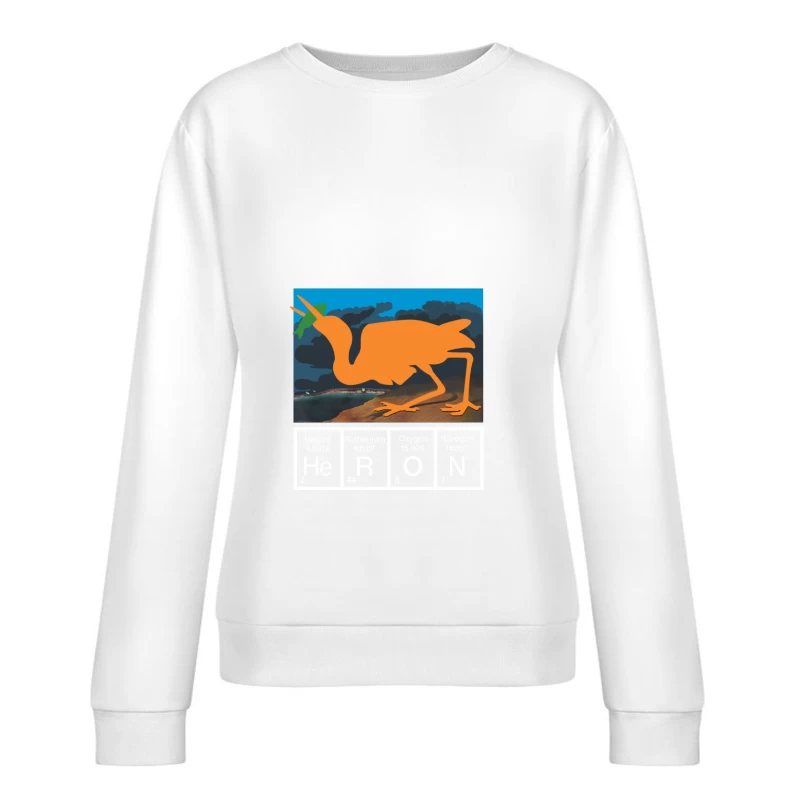 Kreativer Vogel mit chemischen Elementen Damen Pullover Sweatshirt