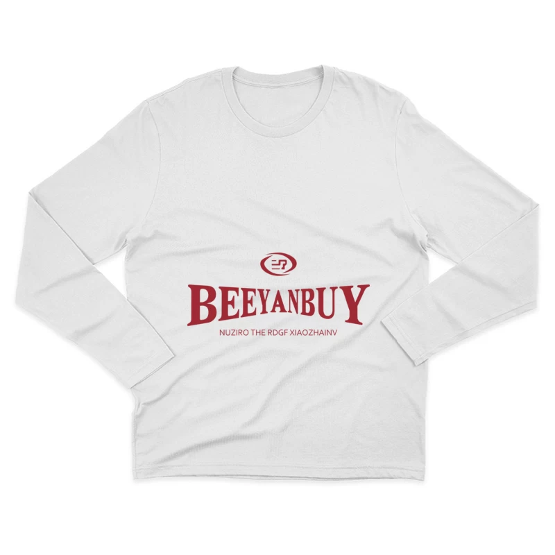 Beeyanbuy Mode Logo Herren Langarm T-Shirt