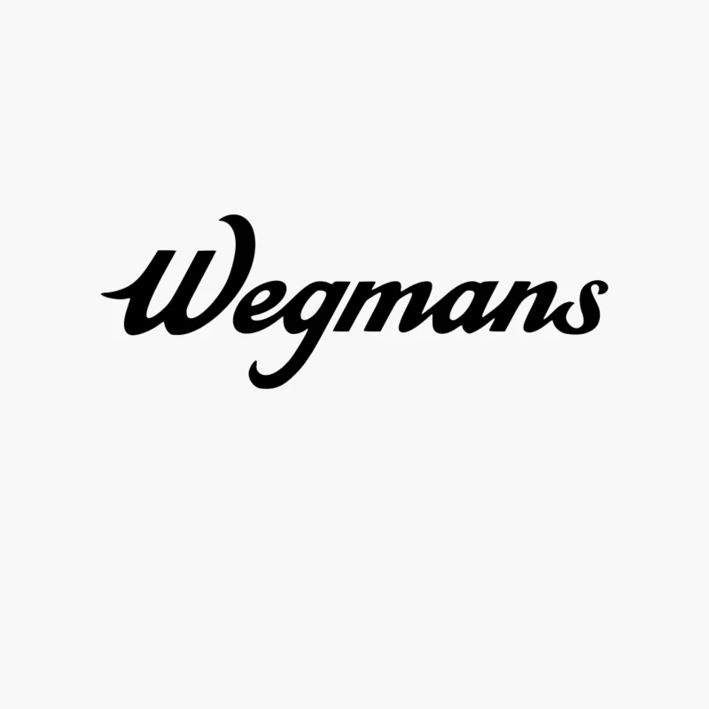 Wegmans Supermarket Chain Logo in Black Script Font Cotton Tote Bag