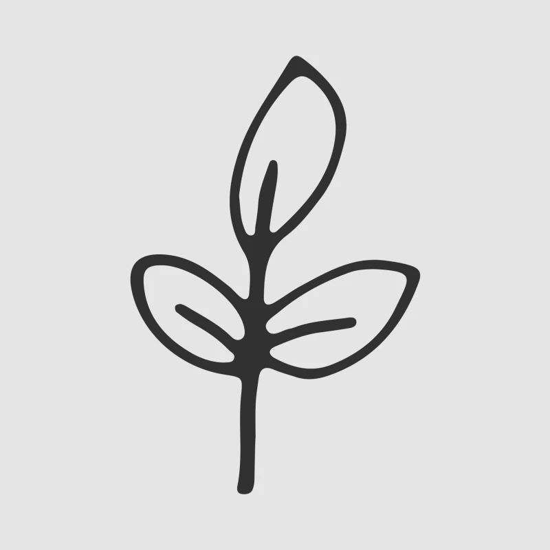 Illustrazione minimalista di pianta Felpa con cappuccio Uomo