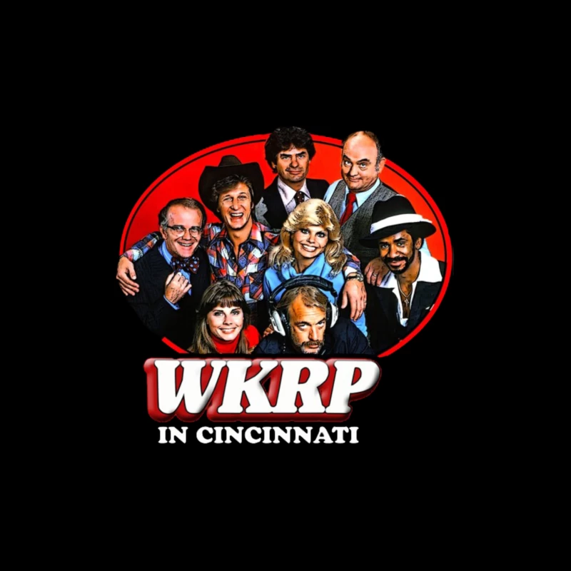 WKRP in Cincinnati skyline logo 2 Throw Pillow