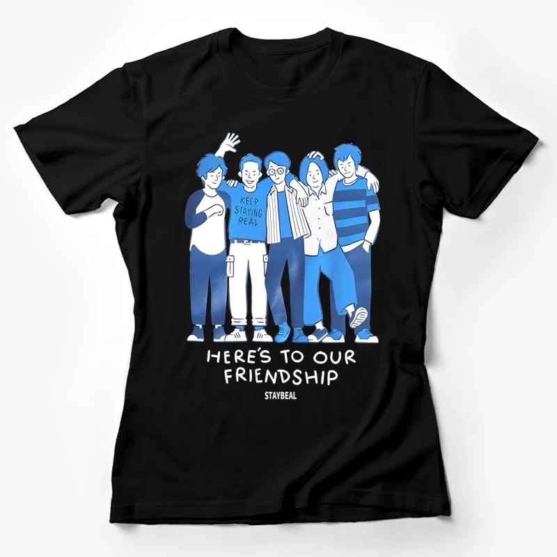 Freunde feiern Zusammenhalt Damen T-Shirt