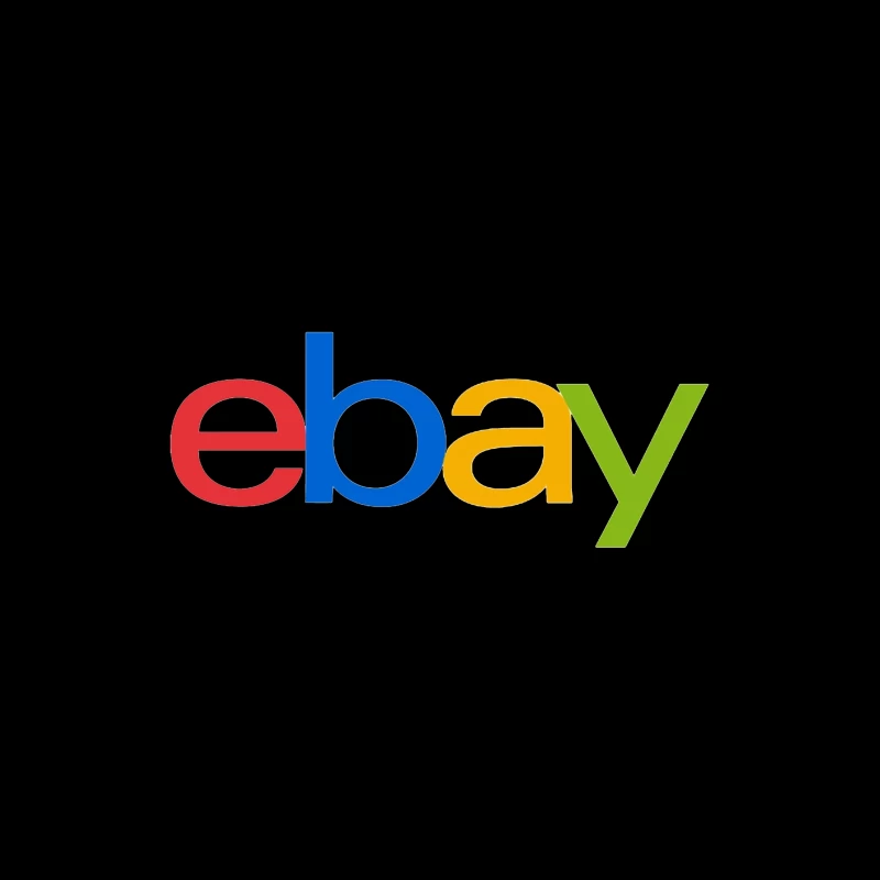 eBay Official Multicolored Logo Throw Pillow