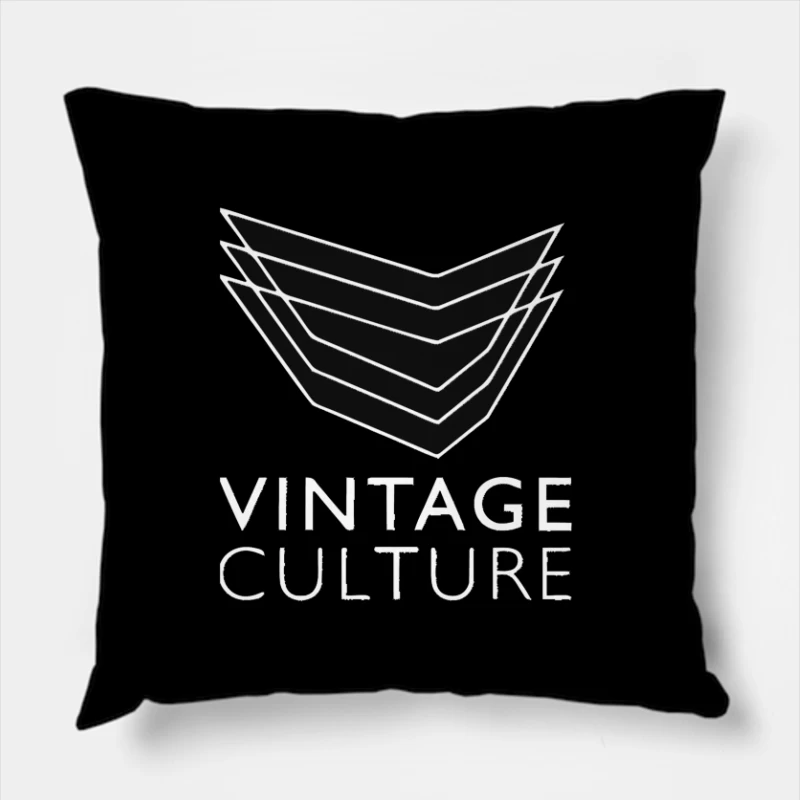 Vintage Culture Geometric Chevron Logo Design Throw Pillow