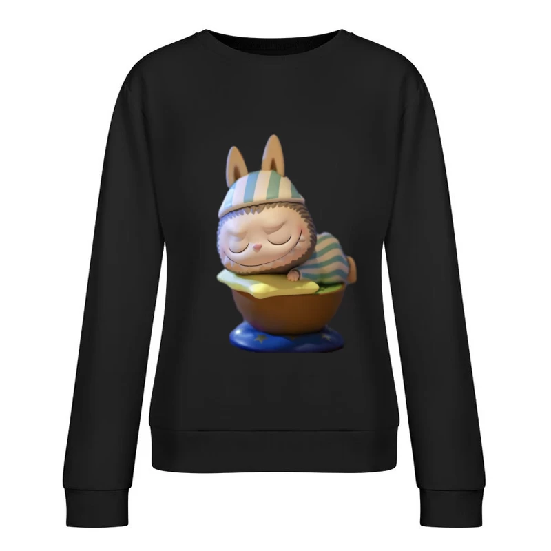 Schlafendes Tier in Schlafanzug Damen Pullover Sweatshirt