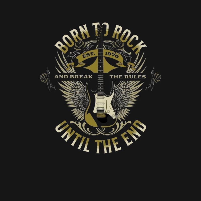 Born to Rock Graphic Tee Male Long Sleeve T-Shirt