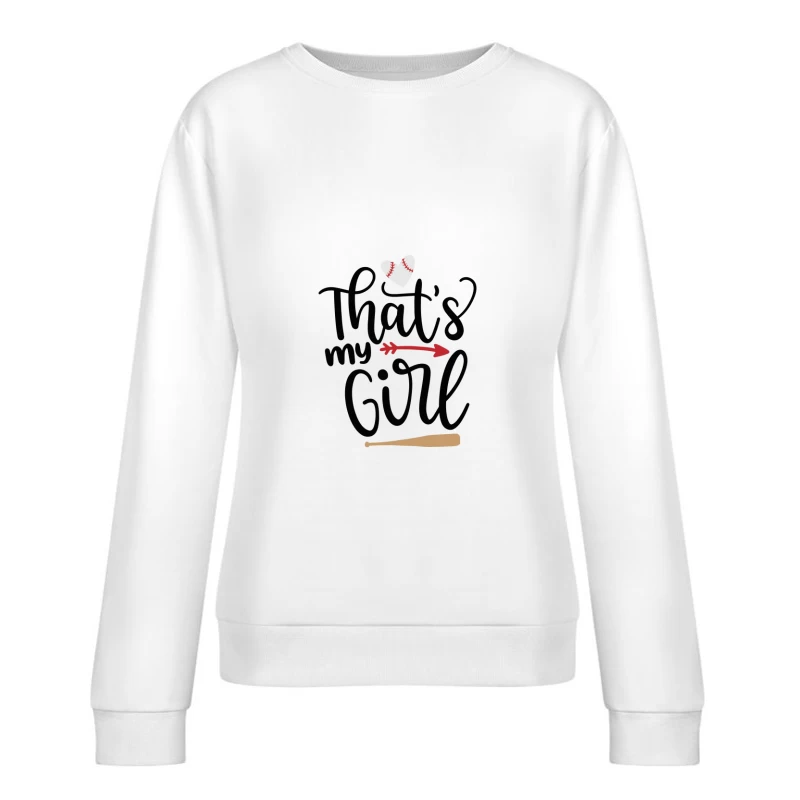 Design de baseball avec cœur et flèche Femme Sweat-shirt à enfiler