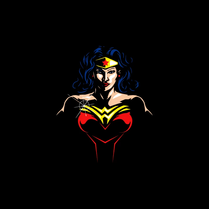 Wonder Woman: Empowering Superhero Illustration Travel Mug