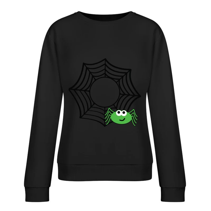 Araignée verte dans sa toile Femme Sweat-shirt à enfiler