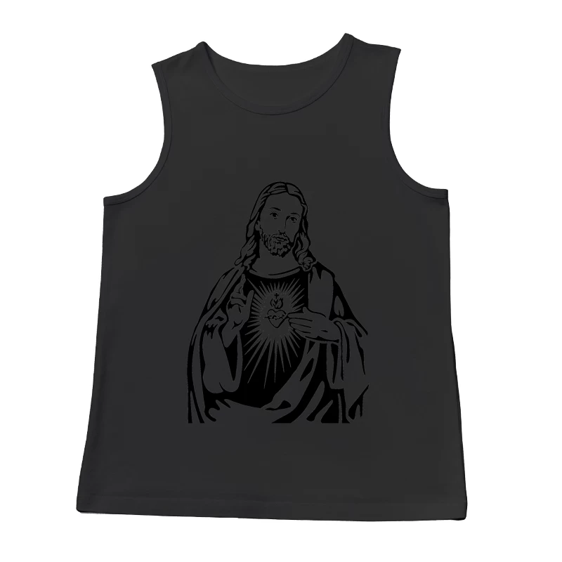 Heiliges Herz Jesu Darstellung Herren Tanktops