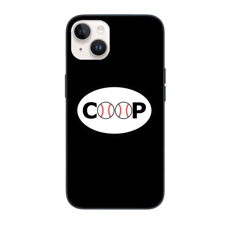 Baseball-Themed COOP Logo Design iPhone Case