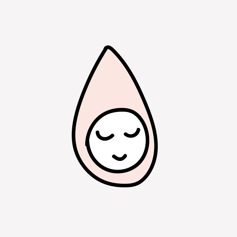 Goutte d'eau avec visage serein Femme T-Shirt