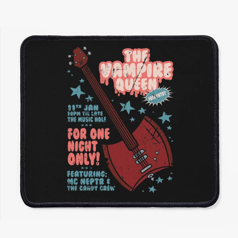 Retro Concert Poster: The Vampire Queen Live at The Music Hole Mouse Pad