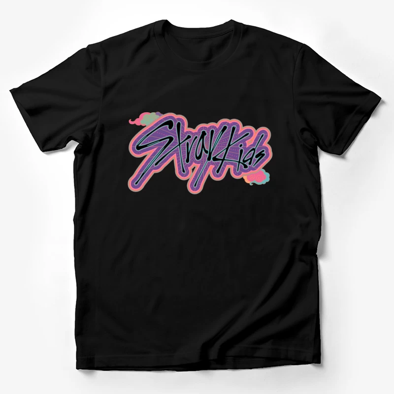 Retro Neon Graffiti Typography Art Male T-Shirt