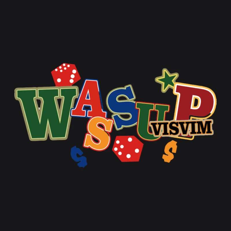 Buntes WASUP-Design mit Würfeln Herren Pullover Hoodie