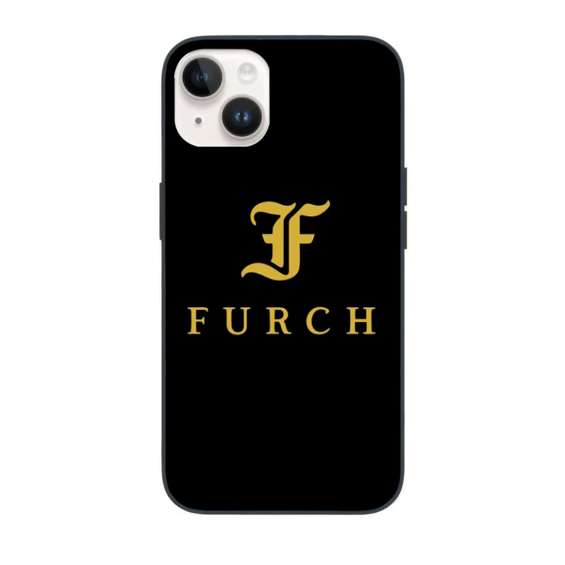 Furch Gold Logo - Luxury Minimalist Typography Design iPhone Case