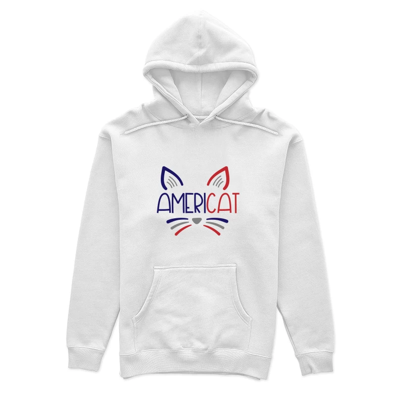 Design de chat patriotique Americat Femme Sweat à capuche
