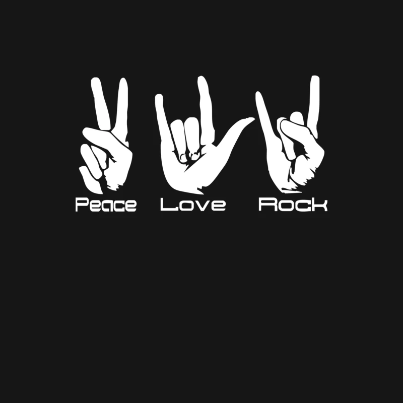 Peace Love Rock FUNNY Male Long Sleeve T-Shirt