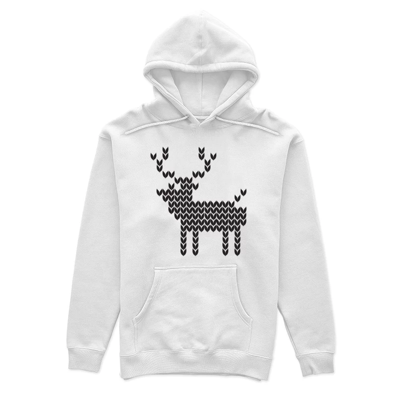 Motif de Renne en Tricot Femme Sweat à capuche