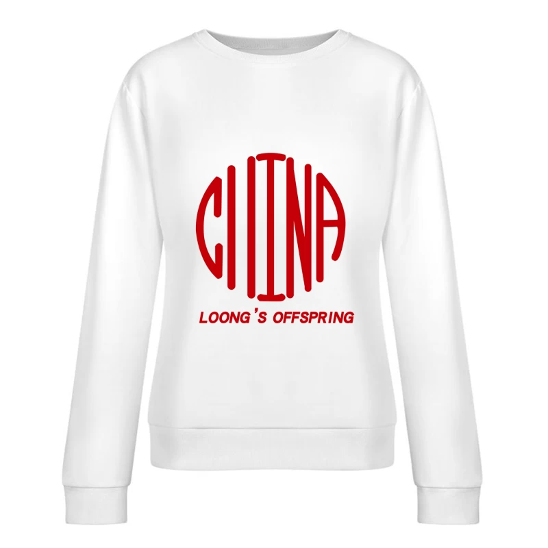 China Loong's Offspring Logo Design Female Pullover Sweatshirt