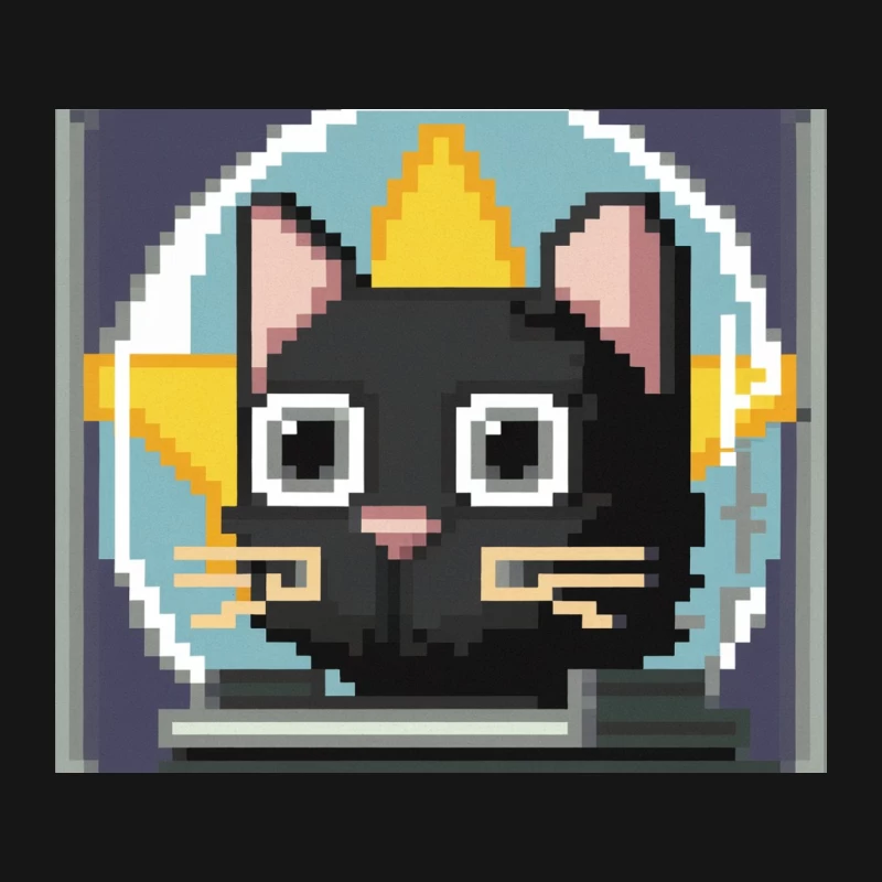 Pixel Art Space Cat Astronaut Game Icon Mouse Pad