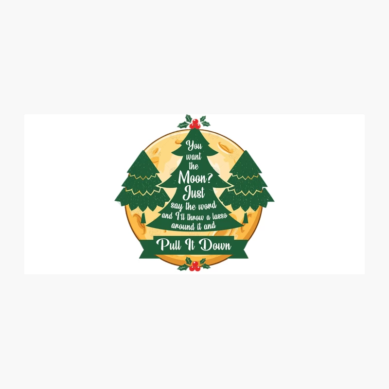 Whimsical Christmas Tree Moon Lasso Quote Coffee Mug