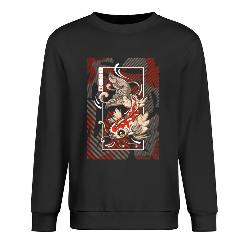 Koi Fish Art with a Contemporary Edge Male Pullover Sweatshirt