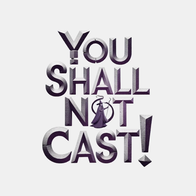 Typographic Fantasy Warning: You Shall Not Cast Male Tank Top